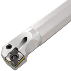 1″ Min Bore, Left Hand A-PCLXL Indexable Boring Bar 8″ OAL, 3/4″ Shank Diam, Uses CXMG, A-PCLXL Inserts, Through Coolant