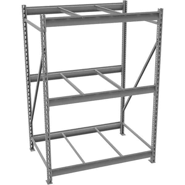 Tennsco - 3 Shelf Starter No Deck Open Steel Shelving - 72" Wide x 84" High x 36" Deep, Medium Gray - Makers Industrial Supply