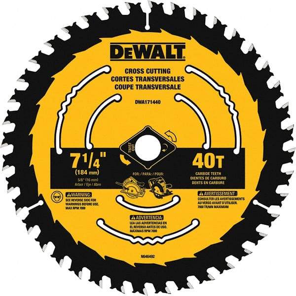 DeWALT - Wet & Dry-Cut Saw Blades   Blade Diameter (Inch): 8-1/4    Blade Material: Tungsten Carbide-Tipped - Makers Industrial Supply