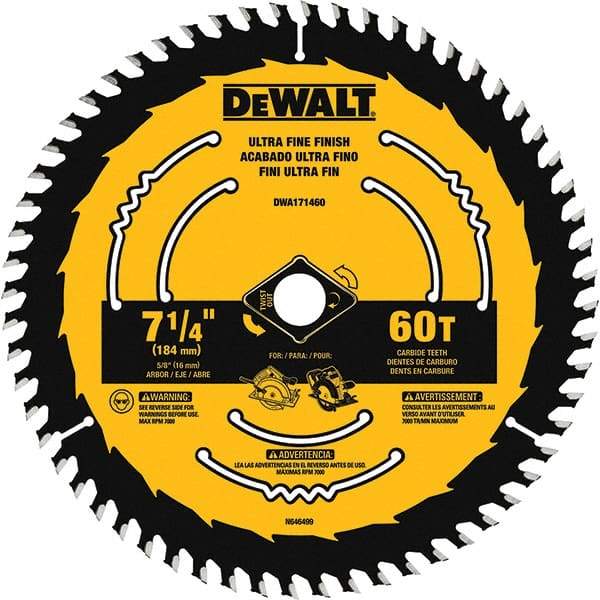 DeWALT - Wet & Dry-Cut Saw Blades   Blade Diameter (Inch): 7-1/4    Blade Material: Tungsten Carbide-Tipped - Makers Industrial Supply