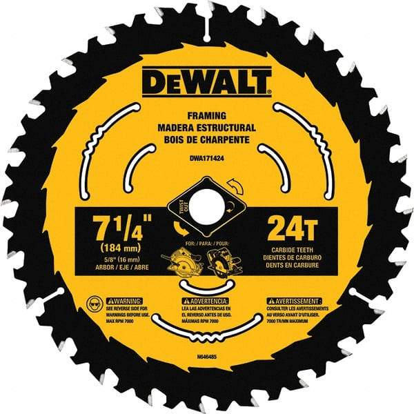 DeWALT - Wet & Dry-Cut Saw Blades   Blade Diameter (Inch): 8-1/4    Blade Material: Tungsten Carbide-Tipped - Makers Industrial Supply