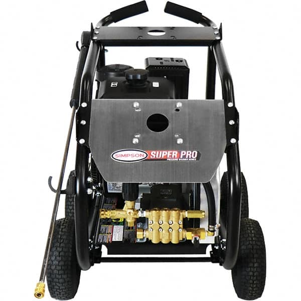 Simpson - Gas, 12 hp, 4,400 psi, 4 GPM, Cold Water Pressure Washer - AAA Triplex, 50' x 3/8" Hose - Makers Industrial Supply