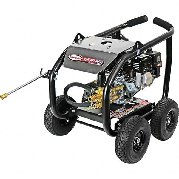 Simpson - Gas, 5.5 hp, 3,600 psi, 2.5 GPM, Cold Water Pressure Washer - AAA Triplex, 25' x 5/16" Hose - Makers Industrial Supply