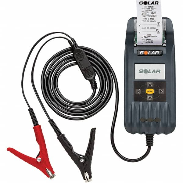 Solar - Automotive Battery Testers Type: Digital Battery and System Tester with Integrated Printer Voltage: 6/12/24 - Makers Industrial Supply