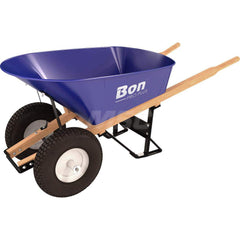 Wheelbarrows; Volume Capacity: 6.0; Load Capacity: 250; Wheel Type: Flat-Free Wheel; Wheel Material: Rubber; Tray Material: Steel; Handle Material: Wood; Capacity (Lb.): 6.0