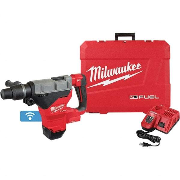 Milwaukee Tool - 18 Volt 1-3/4" SDS Max Chuck Cordless Rotary Hammer - 2900 BPM, 380 RPM, Reversible - Makers Industrial Supply