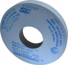 Norton - 14" Diam x 5" Hole x 2" Thick, J Hardness, 60 Grit Surface Grinding Wheel - Ceramic, Type 1, Medium Grade, 1,800 Max RPM, Vitrified Bond, No Recess - Makers Industrial Supply