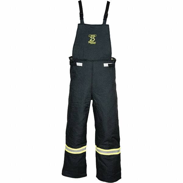 Oberon - Size L, Black, Zippered with Flap, Arc Flash Bib Overall - 42" Chest, Aramid - Makers Industrial Supply