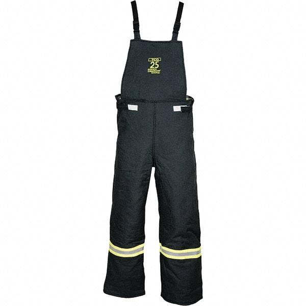 Oberon - Size S, Black, Zippered with Flap, Arc Flash Bib Overall - 36" Chest, Aramid - Makers Industrial Supply