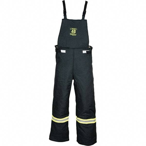 Oberon - Size 2XL, Black, Zippered with Flap, Arc Flash Bib Overall - 50" Chest, Aramid - Makers Industrial Supply