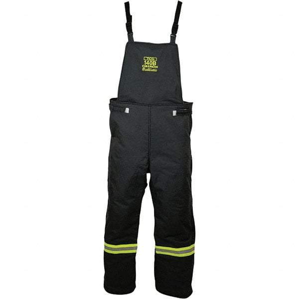 Oberon - Size XL, Black, Zippered with Flap, Arc Flash Bib Overall - 46" Chest, Aramid - Makers Industrial Supply