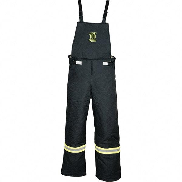 Oberon - Size 4XL, Black, Zippered with Flap, Arc Flash Bib Overall - 58" Chest, Aramid - Makers Industrial Supply