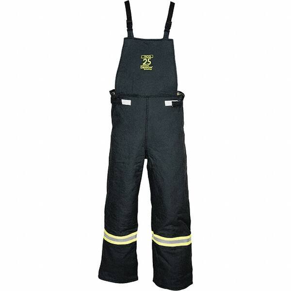 Oberon - Size 3-XL, Black, Zippered with Flap, Arc Flash Bib Overall - 54" Chest, Aramid - Makers Industrial Supply