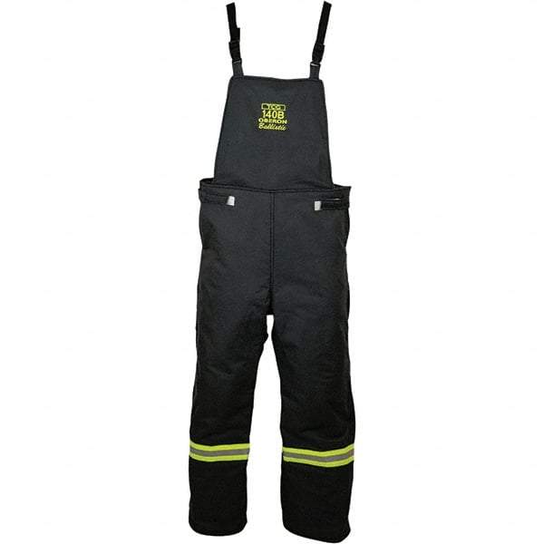 Oberon - Size 4XL, Black, Zippered with Flap, Arc Flash Bib Overall - 58" Chest, Aramid - Makers Industrial Supply