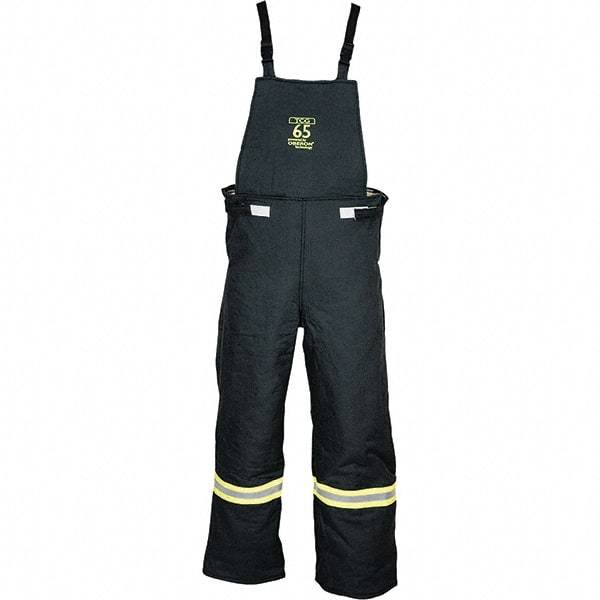 Oberon - Size 5XL, Black, Zippered with Flap, Arc Flash Bib Overall - 62" Chest, Aramid - Makers Industrial Supply