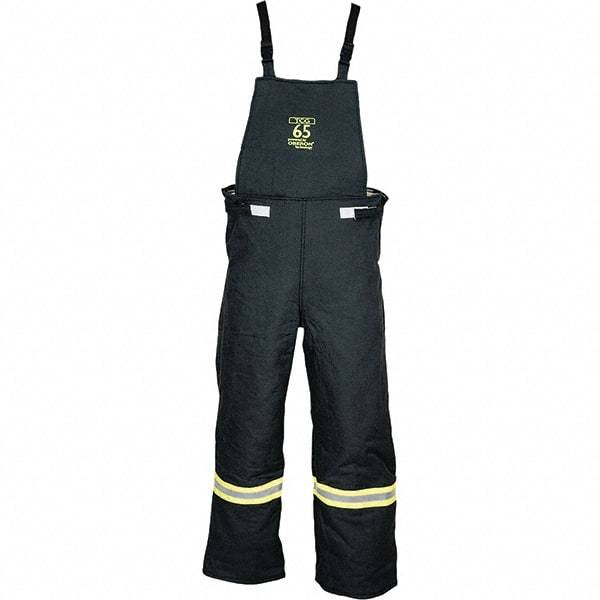 Oberon - Size M, Black, Zippered with Flap, Arc Flash Bib Overall - 39" Chest, Aramid - Makers Industrial Supply