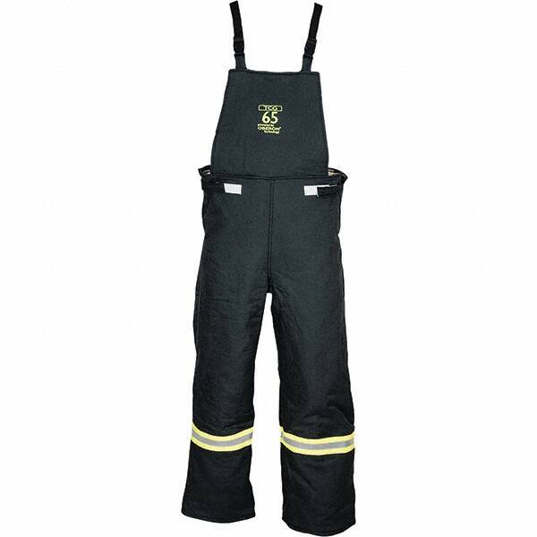 Oberon - Size 2XL, Black, Zippered with Flap, Arc Flash Bib Overall - 50" Chest, Aramid - Makers Industrial Supply