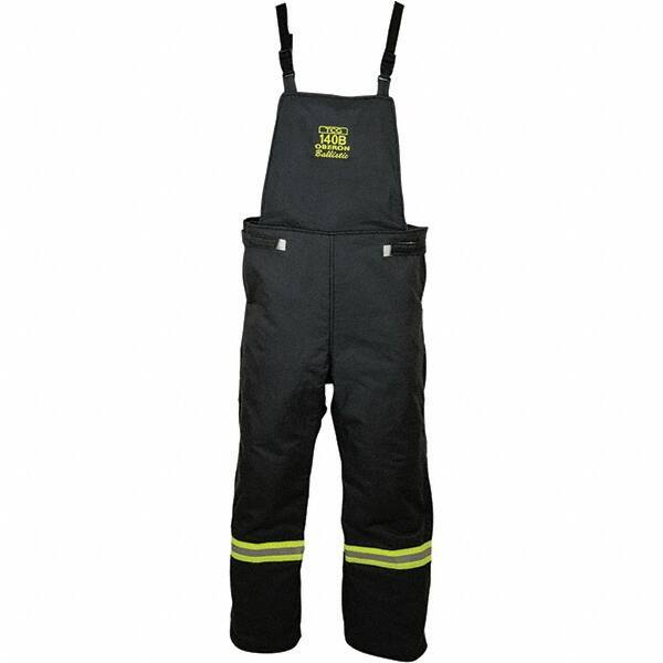 Oberon - Size M, Black, Zippered with Flap, Arc Flash Bib Overall - 39" Chest, Aramid - Makers Industrial Supply