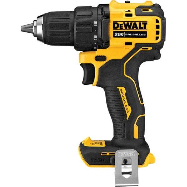 DeWALT - 20 Volt 1/2" Chuck Mid-Handle Cordless Drill - 0-1650 RPM, Keyless Chuck, Reversible, Lithium-Ion Batteries Not Included - Makers Industrial Supply