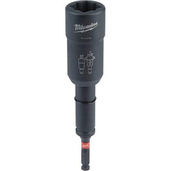 Milwaukee Tool - 1/2" Lineman's Utility Socket - 7/16" Drive, 10" OAL, 2.3" Socket Nose Diam - Makers Industrial Supply