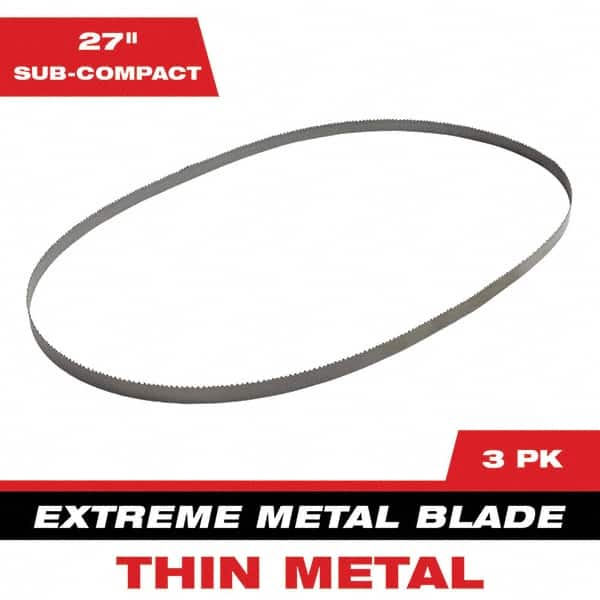 Milwaukee Tool - 27" x 0.8" x 0.02" 12-14 TPI Bi-Metal Portable Band Saw Blade - Makers Industrial Supply