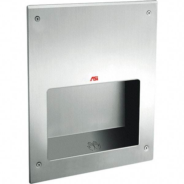 ASI-American Specialties, Inc. - 1000 Watt Satin Stainless Steel Finish Electric Hand Dryer - 208-240 Volts, 5.2 Amps, 12-5/8" Wide x 15-3/4" High x 5-1/2" Deep - Makers Industrial Supply