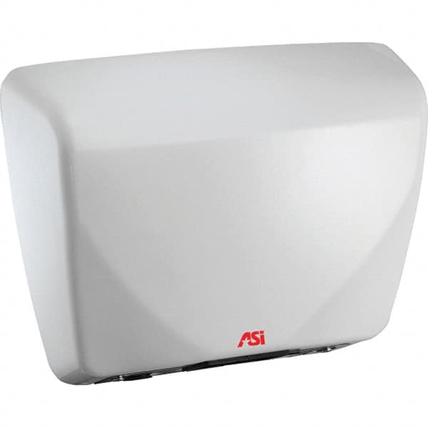 ASI-American Specialties, Inc. - 2200 Watt White Finish Electric Hand Dryer - 100-240 Volts, 18.3 Amps, 15-3/32" Wide x 11-7/32" High x 3-15/16" Deep - Makers Industrial Supply