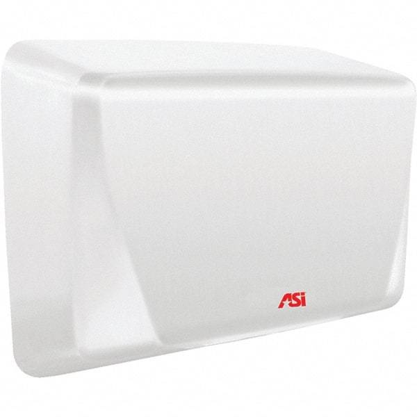 ASI-American Specialties, Inc. - 1000 Watt White Finish Electric Hand Dryer - 208-240 Volts, 5.2 Amps, 10-5/8" Wide x 8-15/32" High x 4" Deep - Makers Industrial Supply