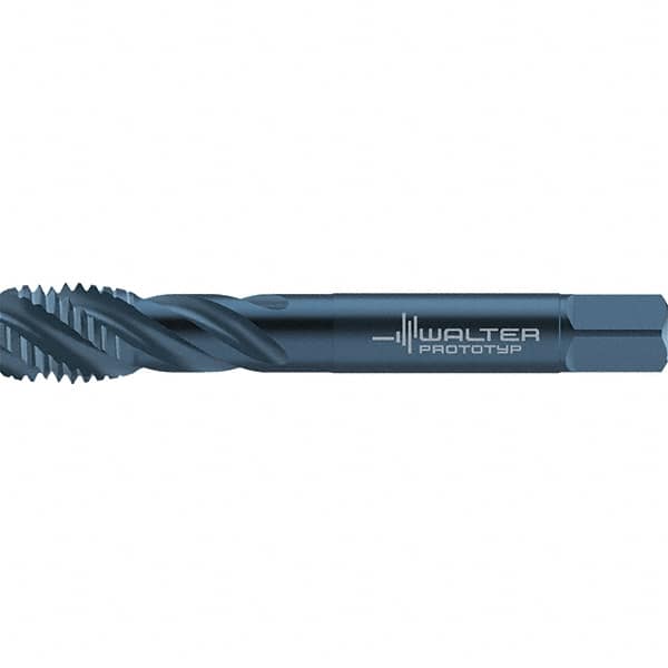 Walter-Prototyp - 3/4-16 UNF 4 Flute 2B/3B Semi-Bottoming Spiral Flute Tap - High Speed Steel, Oxide Finish, 110mm OAL, Right Hand Flute, Right Hand Thread, Series TC117 - Makers Industrial Supply