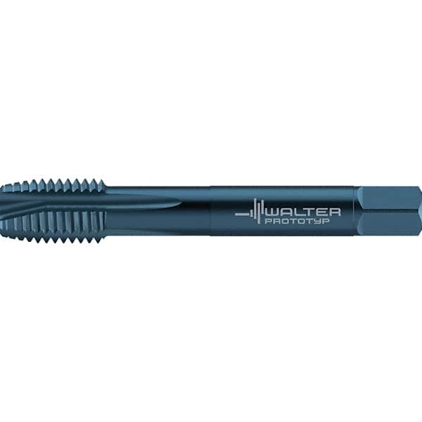 Walter-Prototyp - 1-8 UNC 4 Flute 2B Plug Spiral Point Tap - High Speed Steel, Oxide Finish, Right Hand Thread, Series TC217 - Exact Industrial Supply