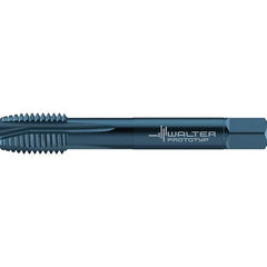 Walter-Prototyp - 7/8-9 UNC 4 Flute 2B Plug Spiral Point Tap - High Speed Steel, Oxide Finish, Right Hand Thread, Series TC217 - Exact Industrial Supply