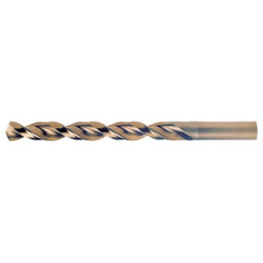 #52 RHS / RHC HSS-CO 8% (M42) 135 Degree Split Point Q-Cobalt Wide Land Parabolic Jobber Drill - Straw / Gold Oxide