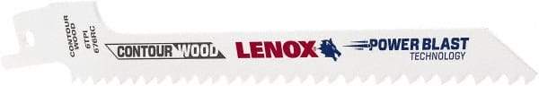 Lenox - 6" Long x 7/16" Thick, Bi-Metal Reciprocating Saw Blade - Tapered Profile, 6 TPI, Toothed Edge, Universal Shank - Makers Industrial Supply