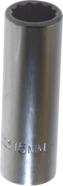 Proto - 3/8" Drive, Deep Hand Socket - 12 Points, 2-3/4" OAL, Chrome Finish - Makers Industrial Supply