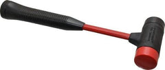 Proto - 7/8 Lb Head 1-1/2" Face Steel Soft Face Hammer with Tips Hammer - 12-1/2" OAL, Fiberglass Handle - Makers Industrial Supply