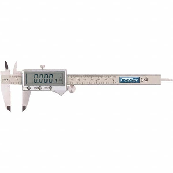 Fowler - 0 to 8" Range, 0.01mm Resolution, IP67 Electronic Caliper - Makers Industrial Supply