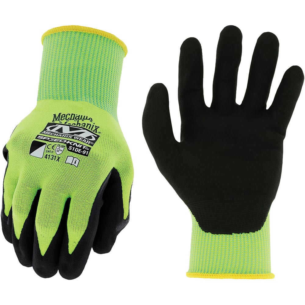 Mechanix Wear - Size M (8) Nitrile Coated Nylon High Visibility Work Gloves - Makers Industrial Supply