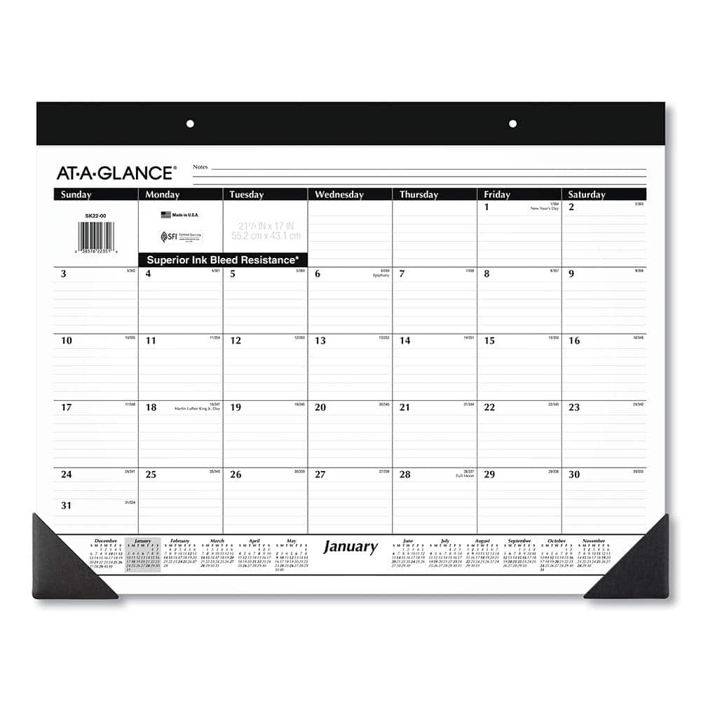 AT-A-GLANCE - Note Pads, Writing Pads & Notebooks Writing Pads & Notebook Type: Desk Pad Size: 22 x 17 - Makers Industrial Supply