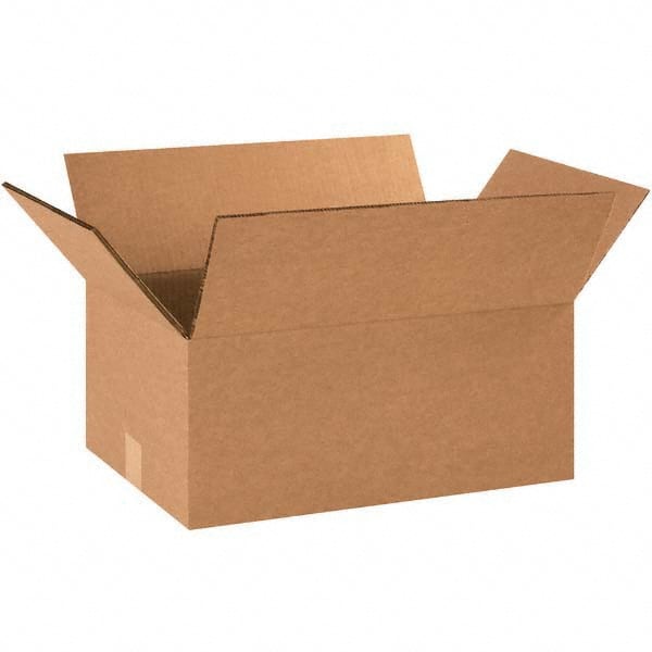 Made in USA - Pack of (15), 12" Wide x 20" Long x 6" High Corrugated Shipping Boxes - Makers Industrial Supply