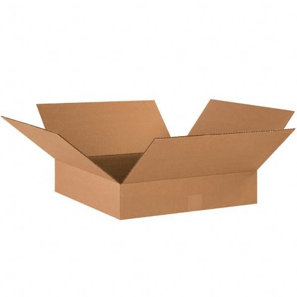 Made in USA - Pack of (25), 18" Wide x 18" Long x 3" High Corrugated Shipping Boxes - Makers Industrial Supply