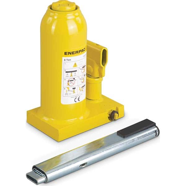 Enerpac - Manual Bottle, Screw, Ratchet & Hydraulic Jacks Type: Hydraulic Bottle Jack Load Capacity (Ton): 8 (Inch) - Makers Industrial Supply