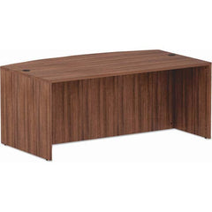 ALERA - Office Desks Type: Bow Front Desk Sheel Color: Modern Walnut - Makers Industrial Supply