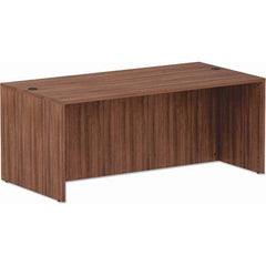 ALERA - Office Desks Type: Straight Front Desk Shell Color: Modern Walnut - Makers Industrial Supply