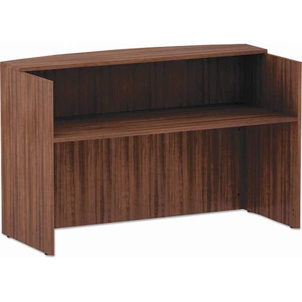 ALERA - Office Desks Type: Reception Desk Counter Color: Modern Walnut - Makers Industrial Supply