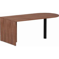 ALERA - Office Desks Type: D-Top Desk Color: Modern Walnut - Makers Industrial Supply