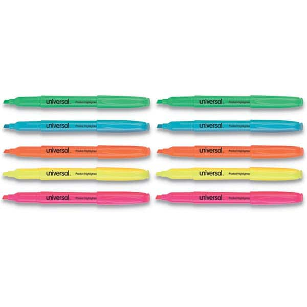 UNIVERSAL - Markers & Paintsticks Type: Highlighters Color: Assorted - Makers Industrial Supply