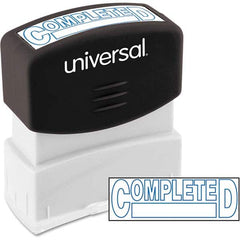 UNIVERSAL - Pre-inked Stock Stamps Type: Message Message: COMPLETED - Makers Industrial Supply