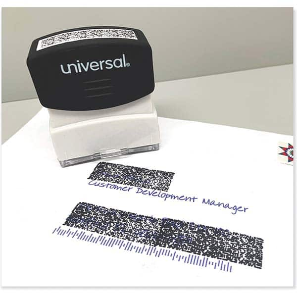 UNIVERSAL - Pre-inked Stock Stamps Type: Message Message: Obscures Data - Makers Industrial Supply