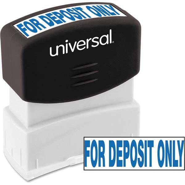 UNIVERSAL - Pre-inked Stock Stamps Type: Message Message: for DEPOSIT ONLY - Makers Industrial Supply