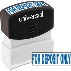 UNIVERSAL - Pre-inked Stock Stamps Type: Message Message: for DEPOSIT ONLY - Makers Industrial Supply